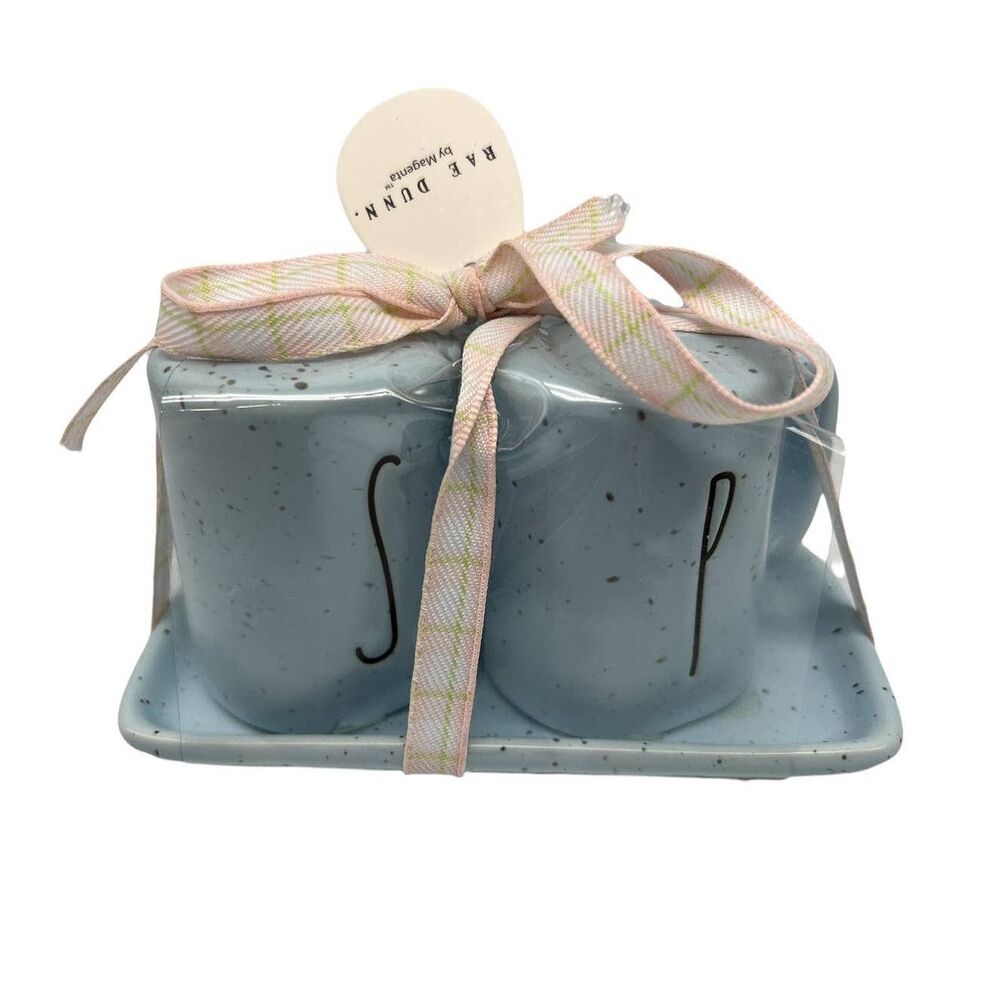 Rae Dunn Blue Mini Mug Salt and Pepper shakers